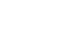 Text 'RANCH LAND' in brown on a white background