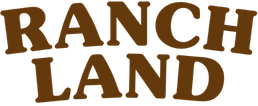 Text 'RANCH LAND' in brown on a white background
