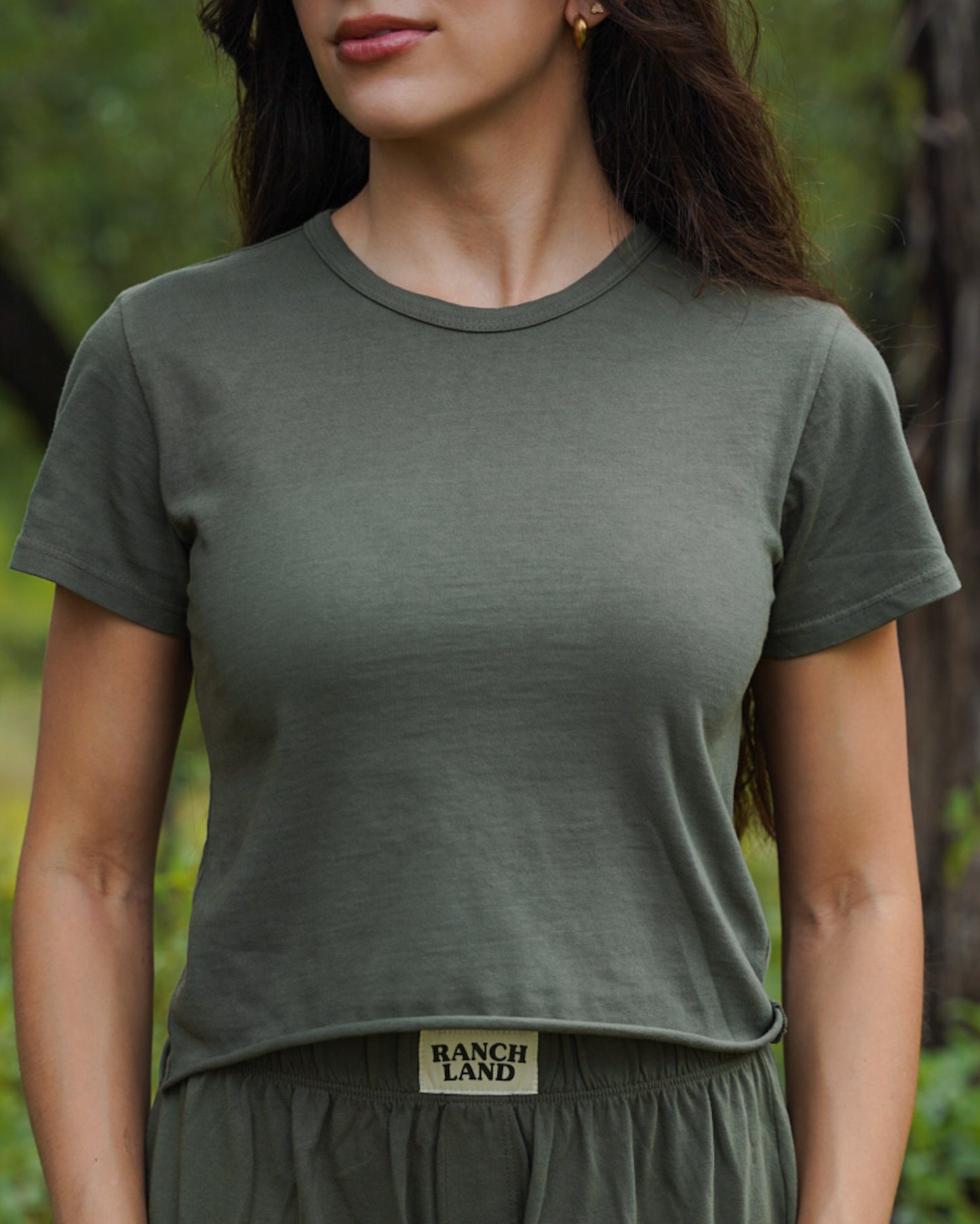 Essential Jersey Tee in Moss